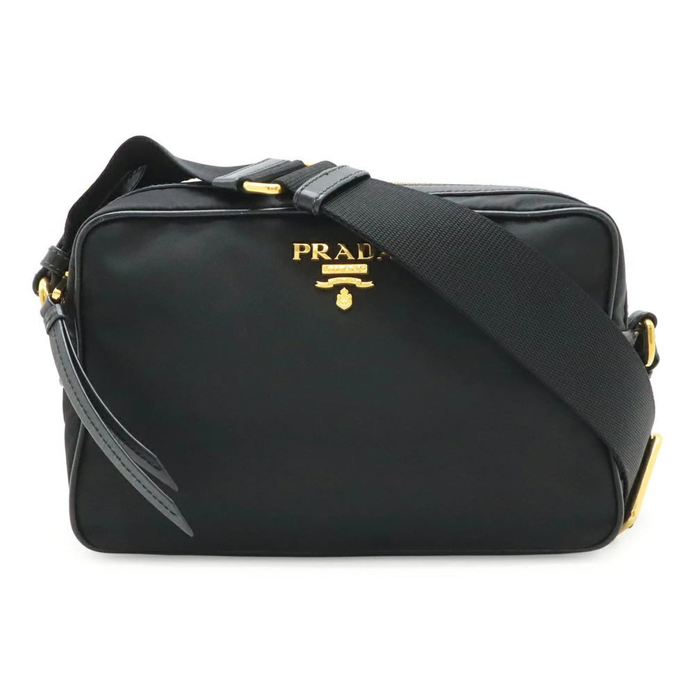 Prada Crossbody Bag Clutch Leather NERO Black